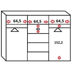 Obrazek Szafa Retro 200 3L grafit/ front craft