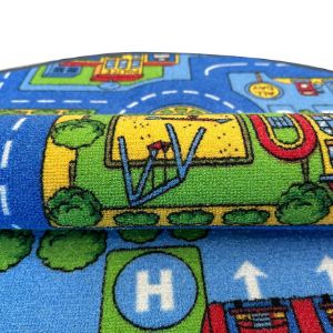 Obrazek Dywan Kids City 1,0/1,0 okrągły niebieski 