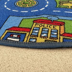 Obrazek Dywan Kids City 1,0/1,0 okrągły niebieski 