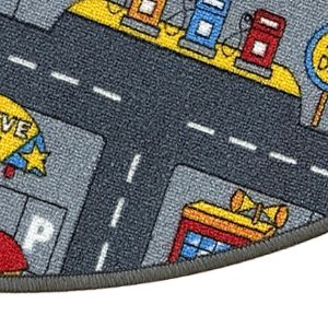 Obrazek Dywan Kids City 1,33/1,33 okrągły szary