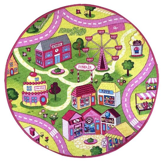 Obrazek Dywan Kids Funfair 1,0/1,0 okrągły różowy