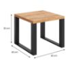 Obrazek Stolik Mona 600/600/500 dąb craft/czarny