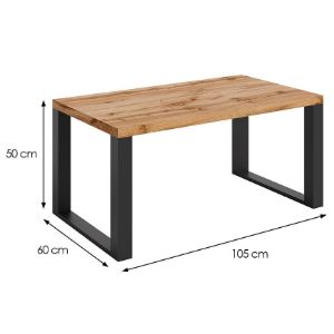 Obrazek Ława Mona 1050/600/500 dąb wotan/czarny