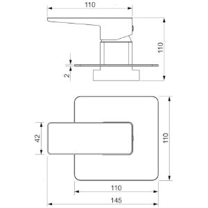 Obrazek Parma bateria prysznicowa podtynkowa biały/chrom 