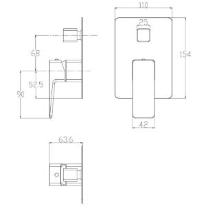 Obrazek Parma system prysznicowy podtynkowy biały/chrom 