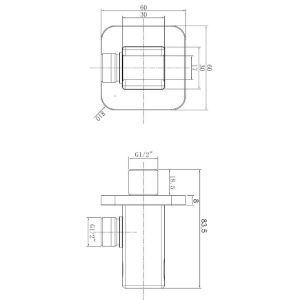 Obrazek Parma system prysznicowy podtynkowy biały/chrom 