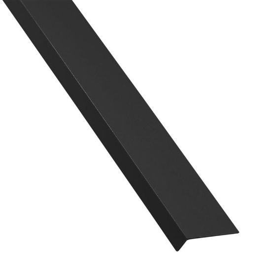 Obrazek Kątownik samoprzylepny PVC czarny mat 19.5x11.5x1000 