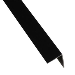 Obrazek Kątownik samoprzylepny PVC czarny mat 19.5x19.5x1000 