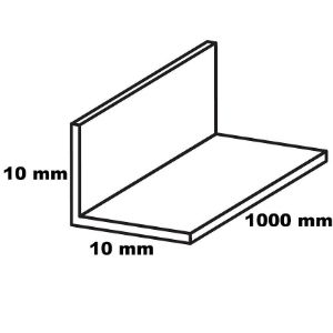 Obrazek Kątownik aluminiowy proszkowany czarny 10x10x1000 