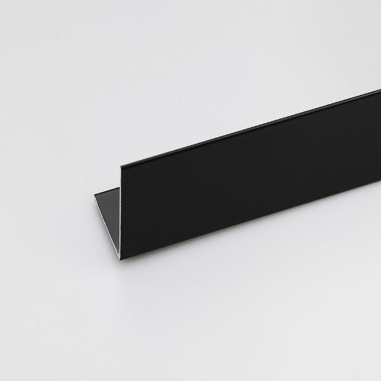 Obrazek Kątownik aluminiowy proszkowany czarny 10x10x1000 