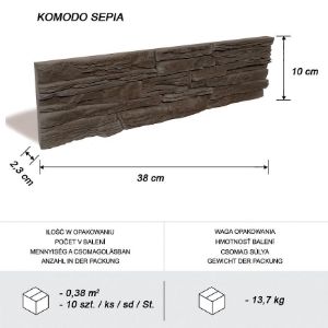 Obrazek Kamień betonowy Komodo Sepia