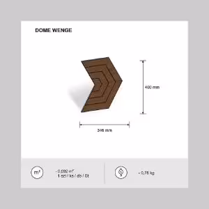 Obrazek Panel frezowany Dome wenge MDF