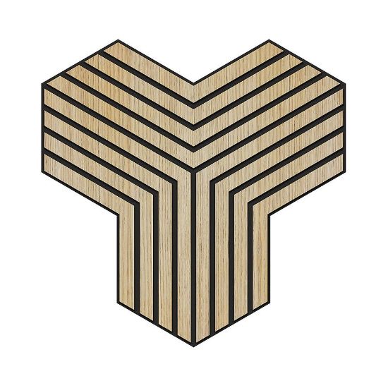 Obrazek Panel frezowany Triple dąb MDF 