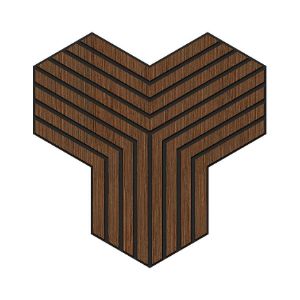 Obrazek Panel frezowany Triple wenge MDF 