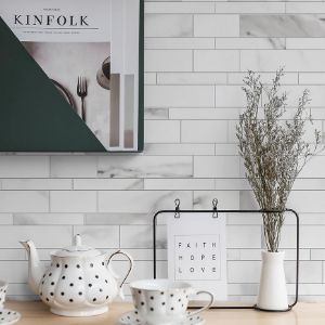 Obrazek Panel dekoracyjny samoprzylepny Mood White Marble 