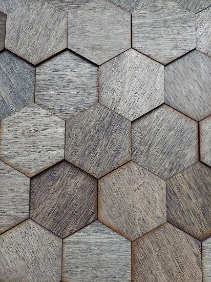 Obrazek Panel Dekoracyjny Hexagon Dąb Ciemny 
