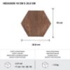 Obrazek Panel Dekoracyjny Hexagon Dąb Ciemny 18 cm 