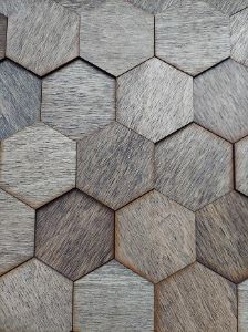 Obrazek Panel Dekoracyjny Hexagon Dąb Ciemny 18 cm 