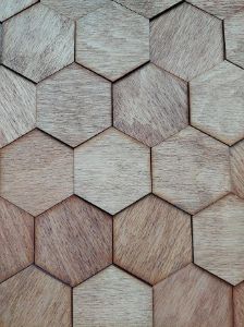 Obrazek Panel Dekoracyjny Hexagon Mahoń 