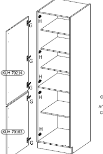 Obrazek Szafa gospodarcza Sara sonoma 60DK-210 2F