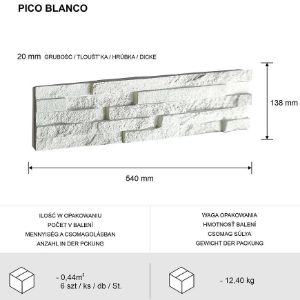 Obrazek Kamień betonowy Pico Blanco