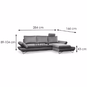 Obrazek Narożnik z funkcją spania Loft Kronos 22 prawostronny