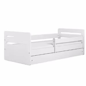 Obrazek Łóżko dziecięce z szufladą i materacem Tomi biały 80x160