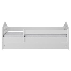 Obrazek Łóżko dziecięce z szufladą i materacem Kacper biały 80x140