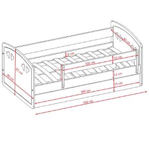 Obrazek Łóżko Dziecięce Julia Biały 80x180 