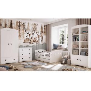 Obrazek Łóżko Dziecięce Julia z materacem biały 80x140 