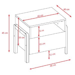Obrazek Szafka Nocna Victor Biały