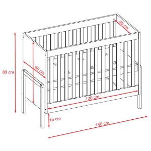 Obrazek Łóżeczko Dziecięce Victor Biały 60x120