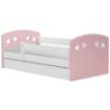 Obrazek Łóżko Dziecięce Julia z materacem mix pudrowy róż 80x180 