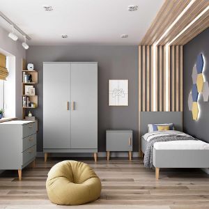 Obrazek  Łóżeczko Dziecięce Kubi szary 60x120 