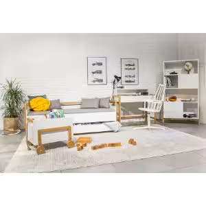 Obrazek Łóżko Tapczan Dziecięce z szufladą Victor Biały 80x180