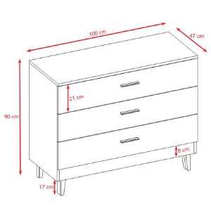 Obrazek Komoda Kubi Szary 