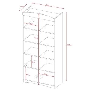 Obrazek Regał Julia Biały 