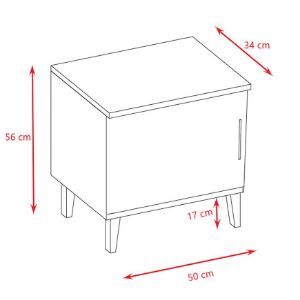 Obrazek Szafka Nocna Kubi Biały 