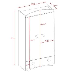 Obrazek Szafa Julia Biały 