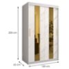 Obrazek  Szafa Platinum Pole 120 biały marmur/biały 
