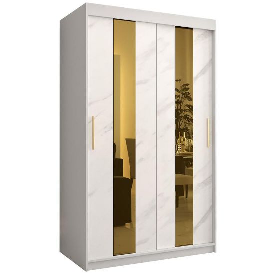 Obrazek  Szafa Platinum Pole 120 biały marmur/biały 