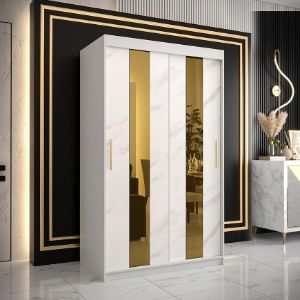 Obrazek  Szafa Platinum Pole 120 biały marmur/biały 