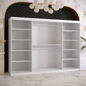 Obrazek Szafa Platinum Pole 250 biały marmur/biały 