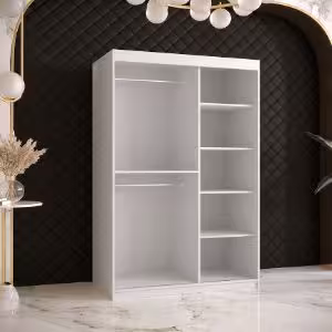 Obrazek Szafa Platinum Pole 120 biały marmur/czarny 