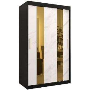 Obrazek Szafa Platinum Pole 120 czarny marmur/biały 
