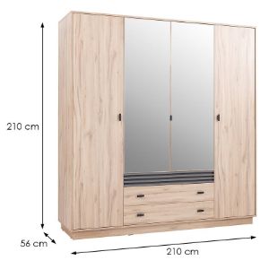 Obrazek Szafa Allmo AL16 dąb estana jasny/antracyt