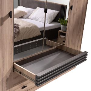 Obrazek Szafa Allmo AL16 dąb estana jasny/antracyt