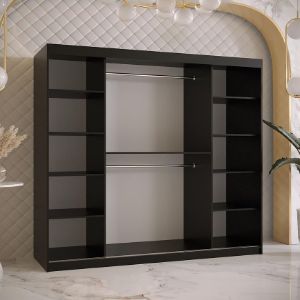 Obrazek Szafa Platinum Pole 200 czarny marmur/biały 