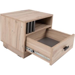 Obrazek Szafka nocna Allmo AL20 dąb estana jasny/antracyt