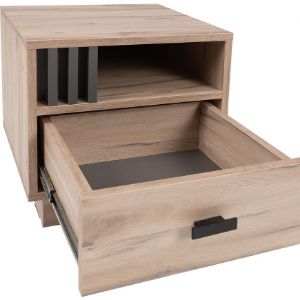 Obrazek Szafka nocna Allmo AL20 dąb estana jasny/antracyt